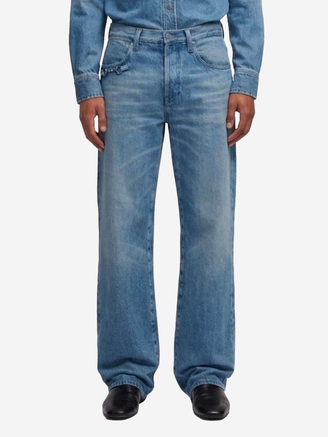 Gucci Men's Flare Pants in Cotton Denim with in Blue