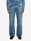 Gucci Men's Flare Pants in Cotton Denim with in Blue