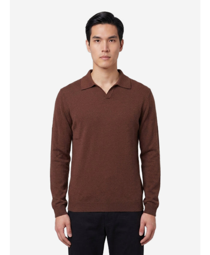 The Row Men's Chocolate Ripley Polo Shirt. in Brown