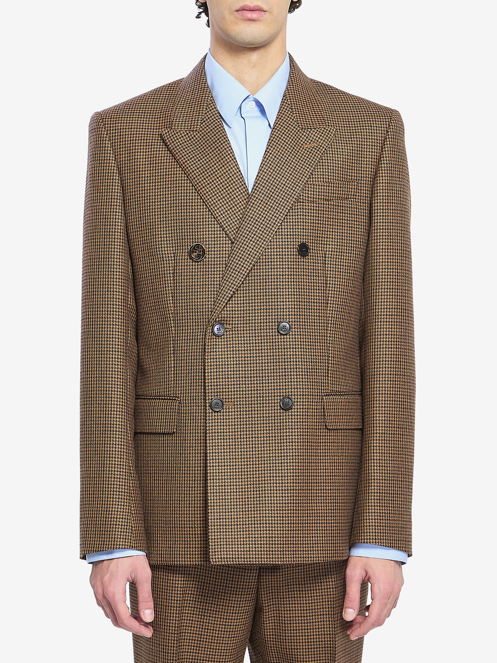 Gucci Men's Wool Tweed Jacket in Beige