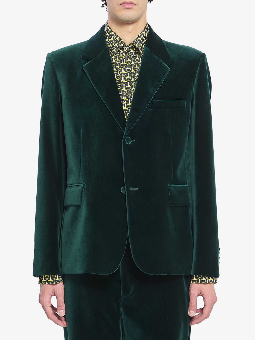 Gucci Men's Velvet Jacket in Green