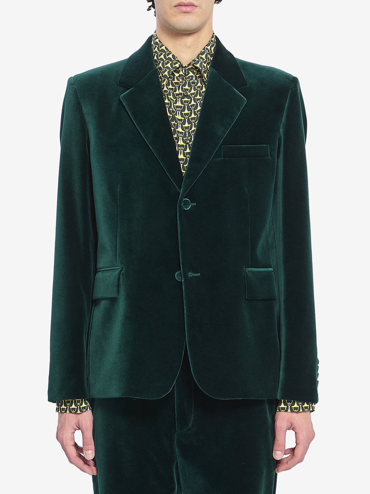 Gucci Men's Velvet Jacket in Green