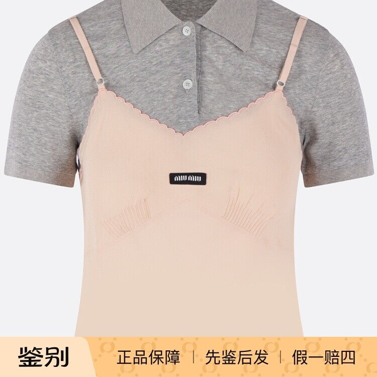 Miu Miu Women's Polo Polo Shirt in Grey
