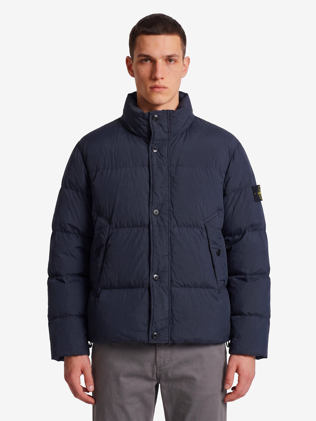 Stone Island Men's Crinkle Reps Down Jacket in Black