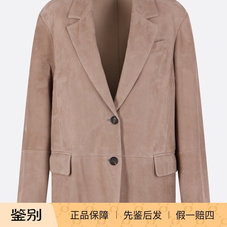 Brunello Cucinelli Women's Bc 26 Leather Jacket in Light Brown