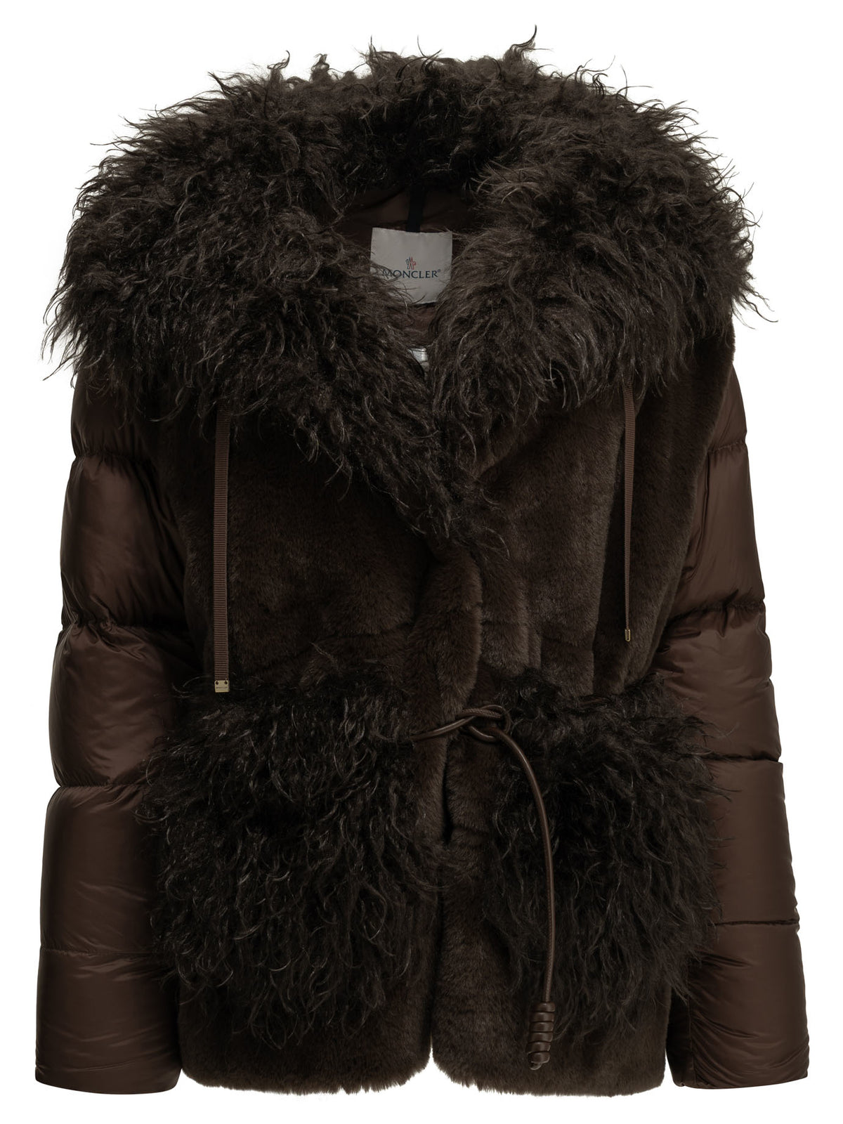 Moncler Women's Immersif Short Down Jacket in Brown