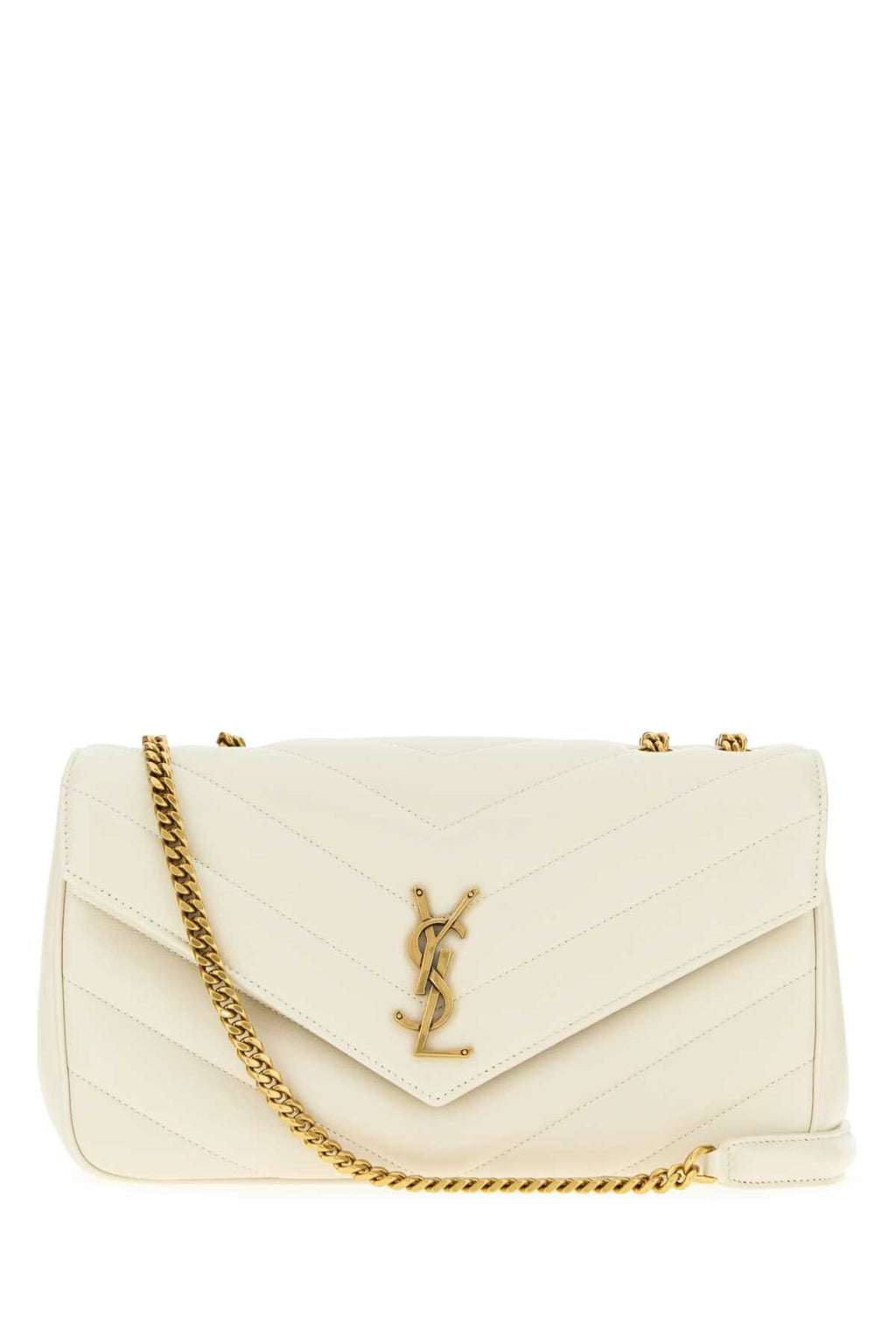 Saint Laurent YSL Loulou Medium Bag in White