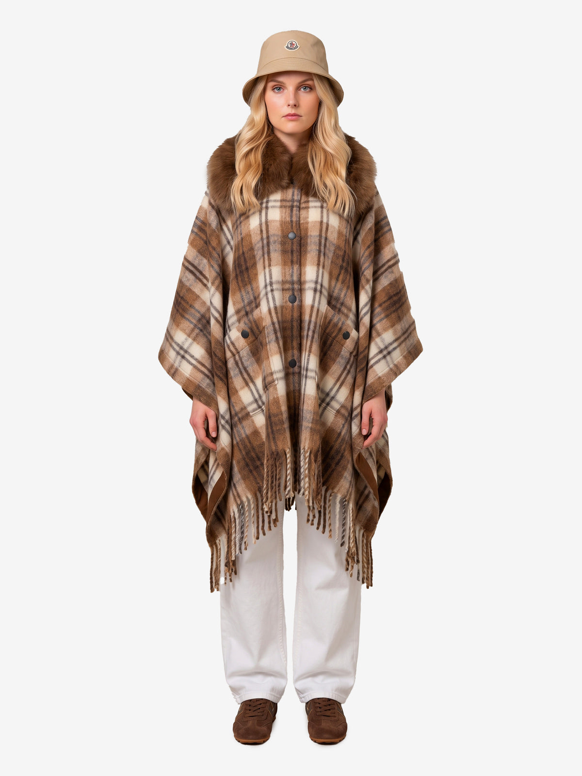 Moncler Grenoble Women's Cape in Brown