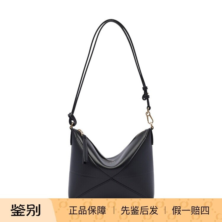 Loewe Women's Puzzle Fold Pochette Bag in Black