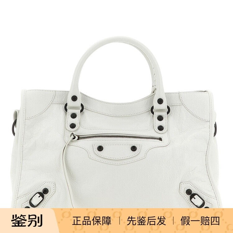 Balenciaga Women's Le City Medium Handbag in White
