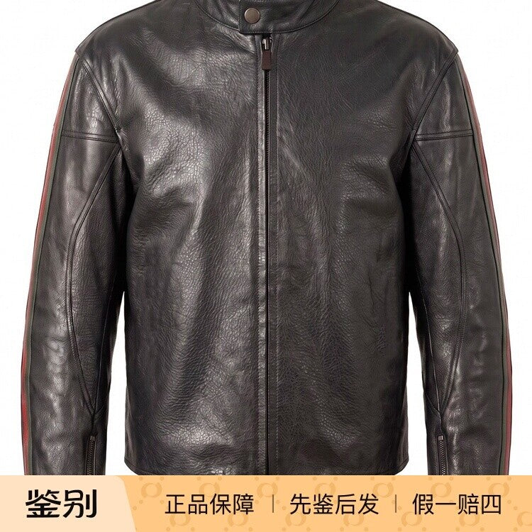 Gucci Men's Leather Jacket in Black