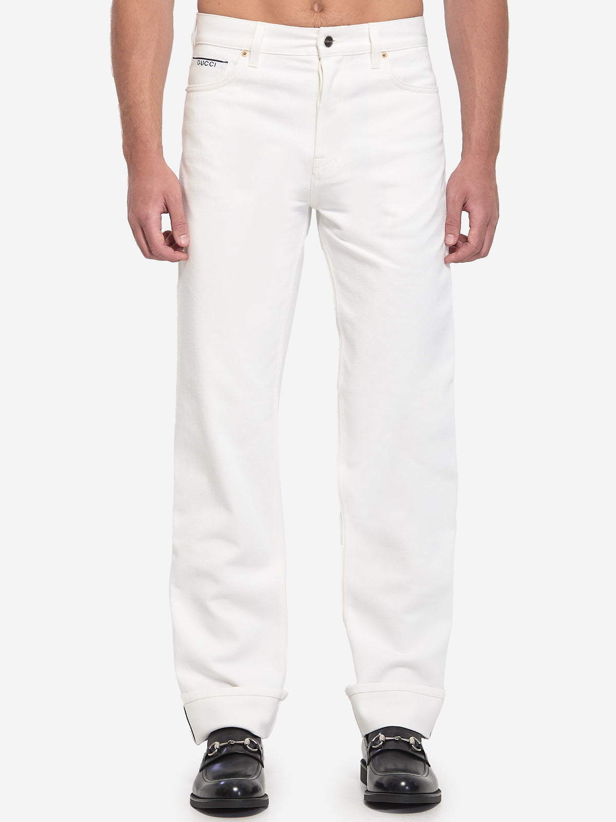 Gucci Men's Denim Pants in White