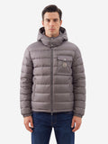 Moncler Men's Verith Short Hooded Down Jacket in Grey