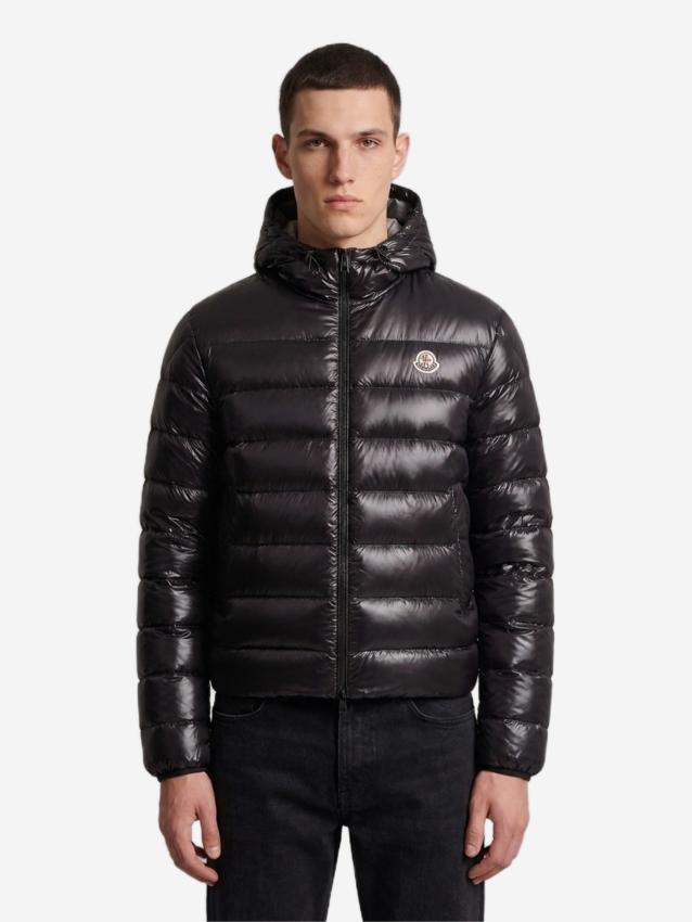 Moncler Men's Short Packable Forzo Down Jacket in Black