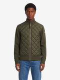 Moncler Men's Green Padded Tricot Cardigan in Green