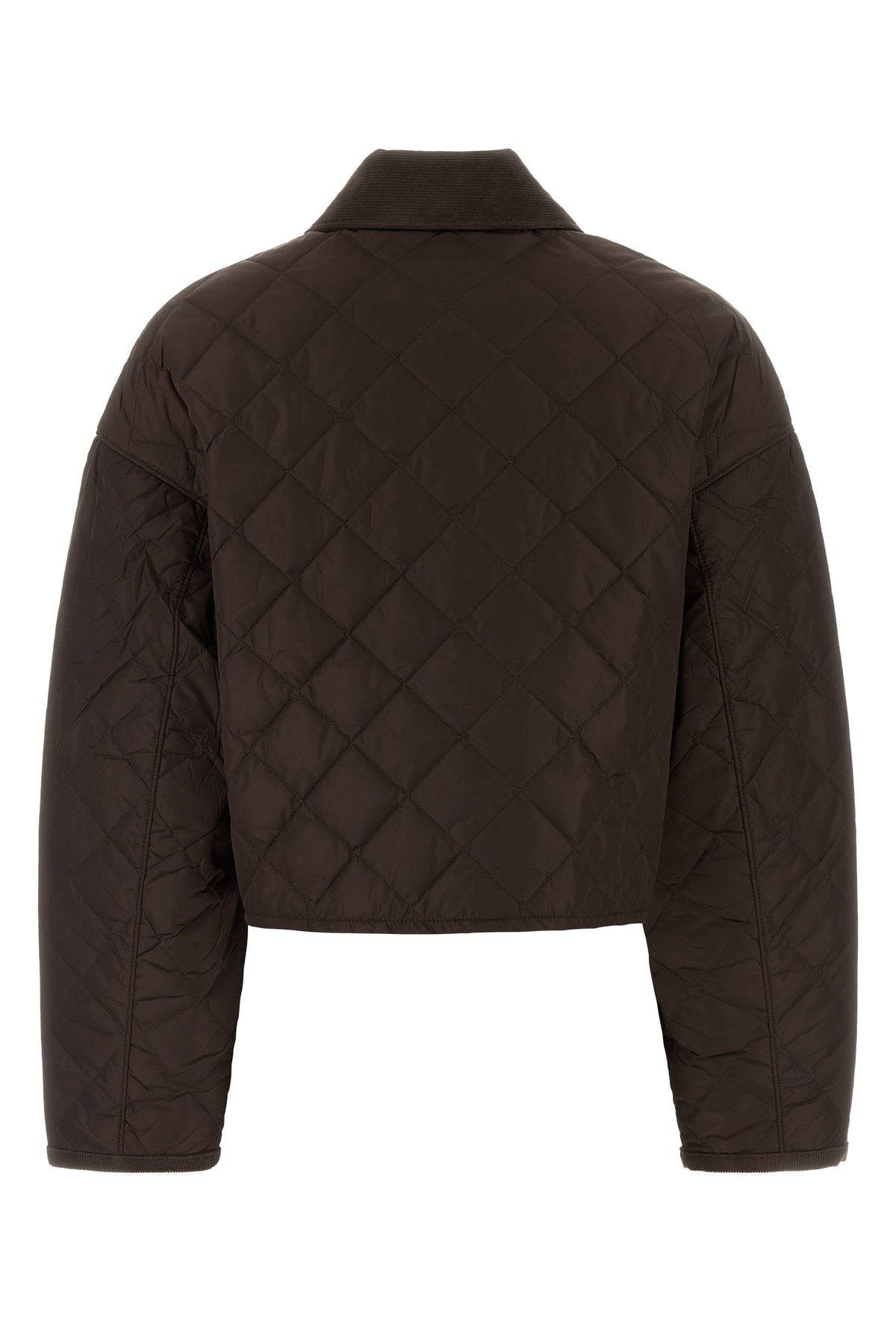 Prada Women's Quilted Re-Nylon Jacket in chocolate - detail