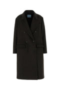 Prada Women's Wool Blend Coat in Dark Brown - view 1