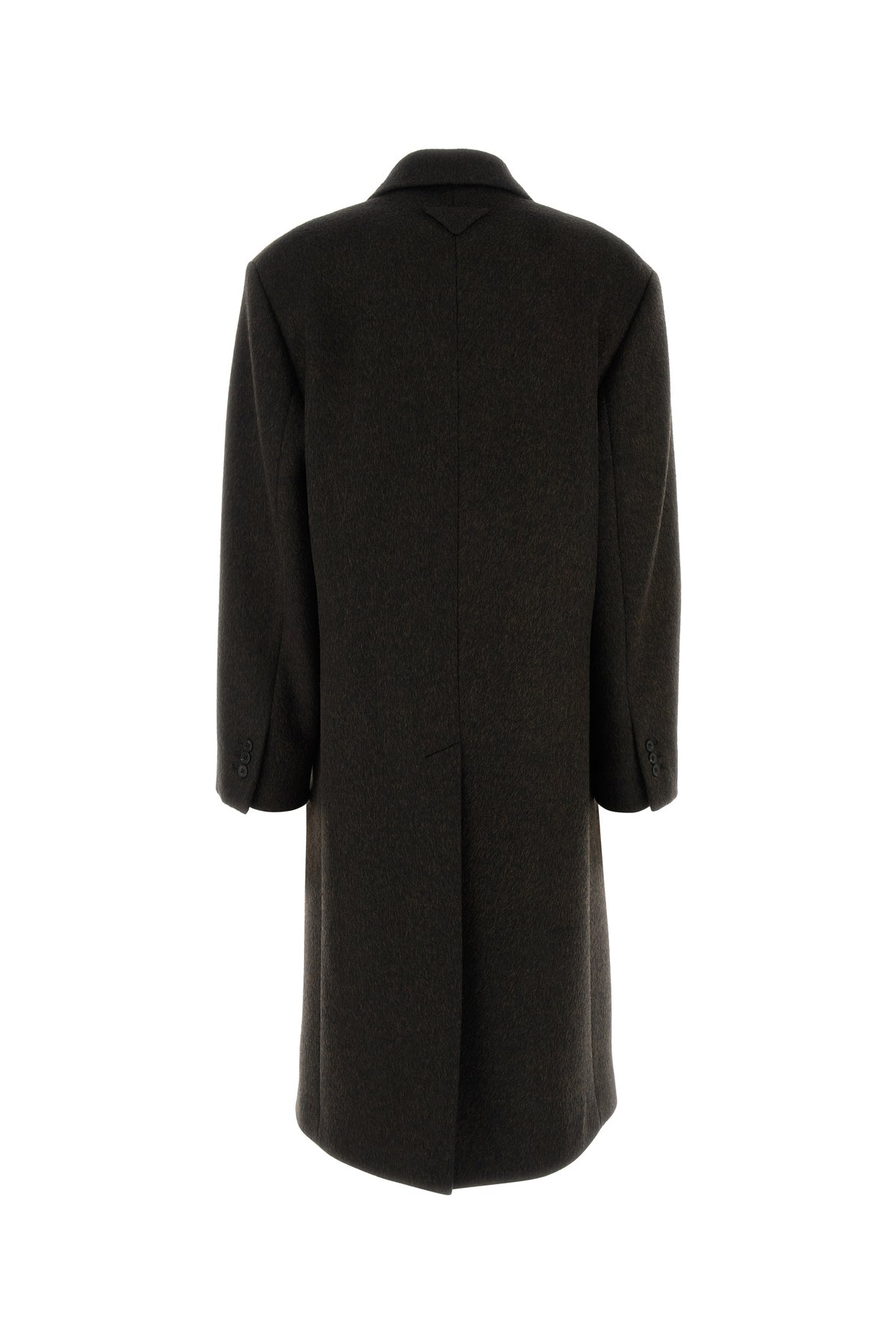 Prada Women's Wool Blend Coat in Dark Brown - view 2