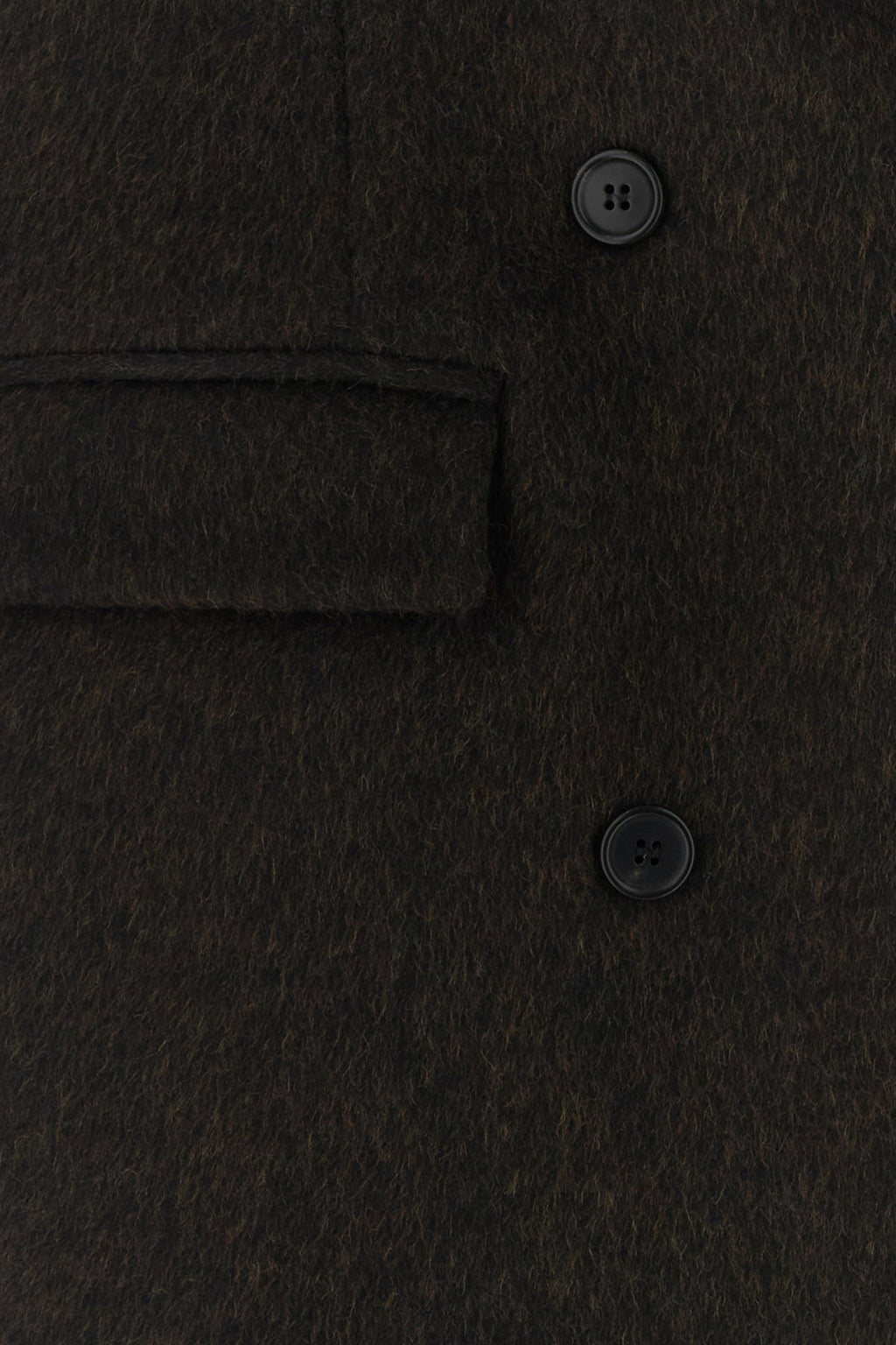 Prada Women's Wool Blend Coat in Dark Brown - view 3