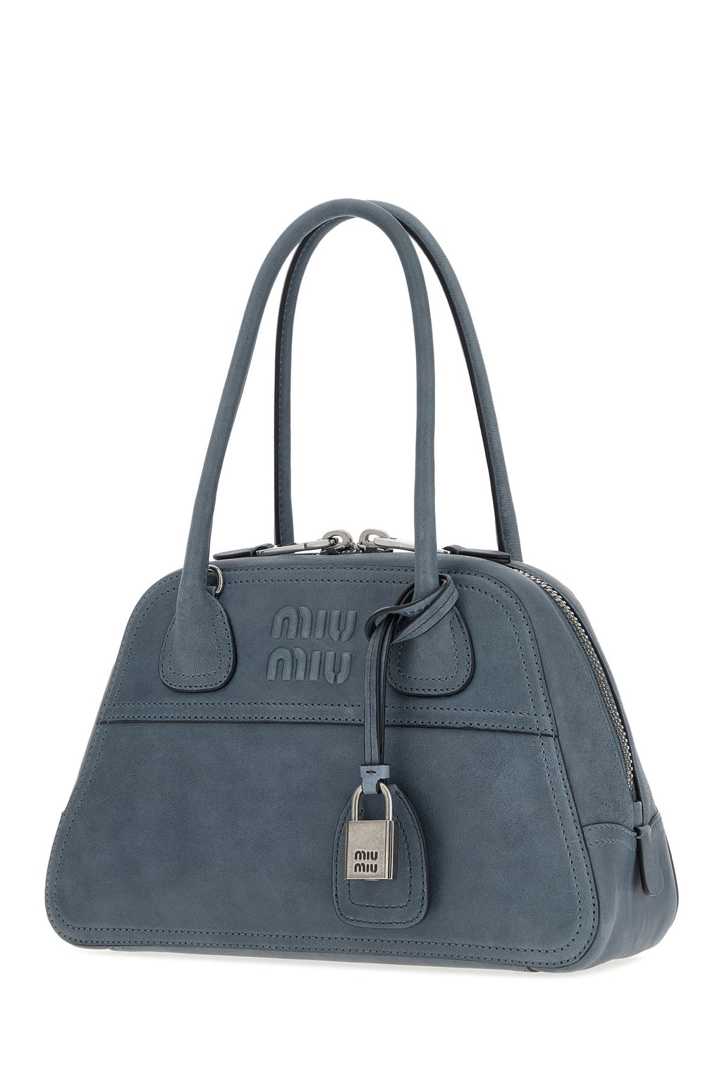 Miu Miu Women's Leather Vivant Handbag in Cerulean Blue - view 2