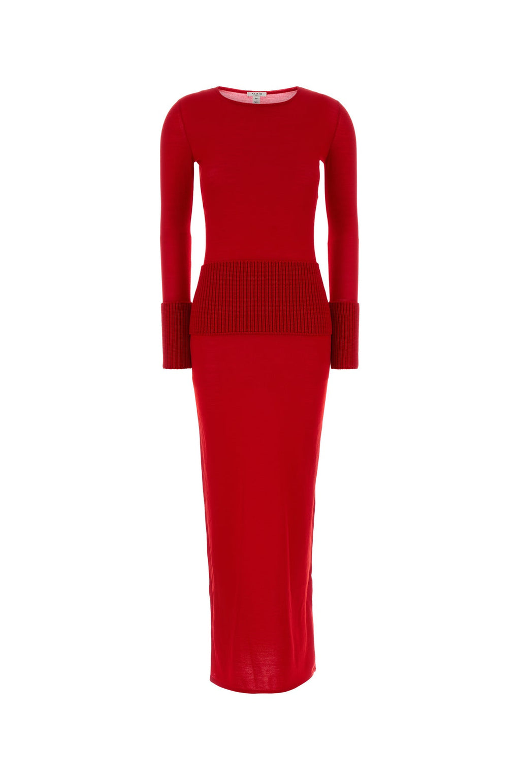 Alaia Women's Wool Dress in Red - view 1