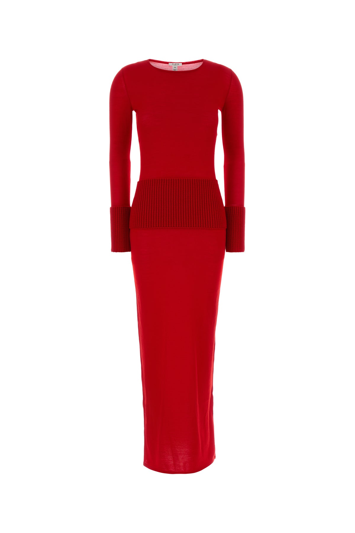 Alaia Women's Wool Dress in Red - view 1