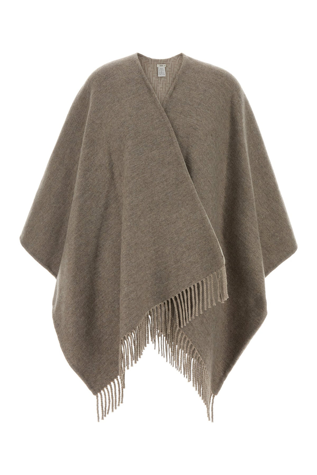 Fendi Women's Reversible Cashmere and Wool Cape in grey - front view