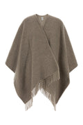 Fendi Women's Reversible Cashmere and Wool Cape in grey - front view