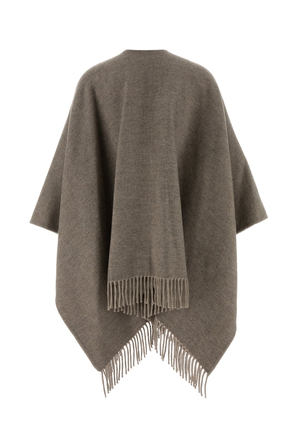 Fendi Women's Reversible Cashmere and Wool Cape in grey - side view