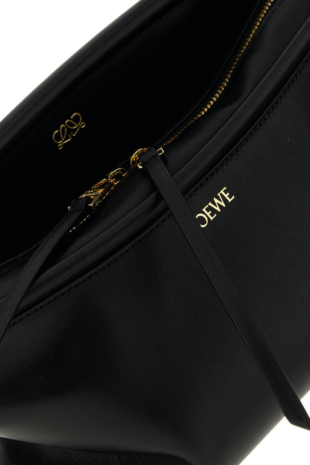 Loewe Women's Small Whisker Shoulder Bag in black leather - back view