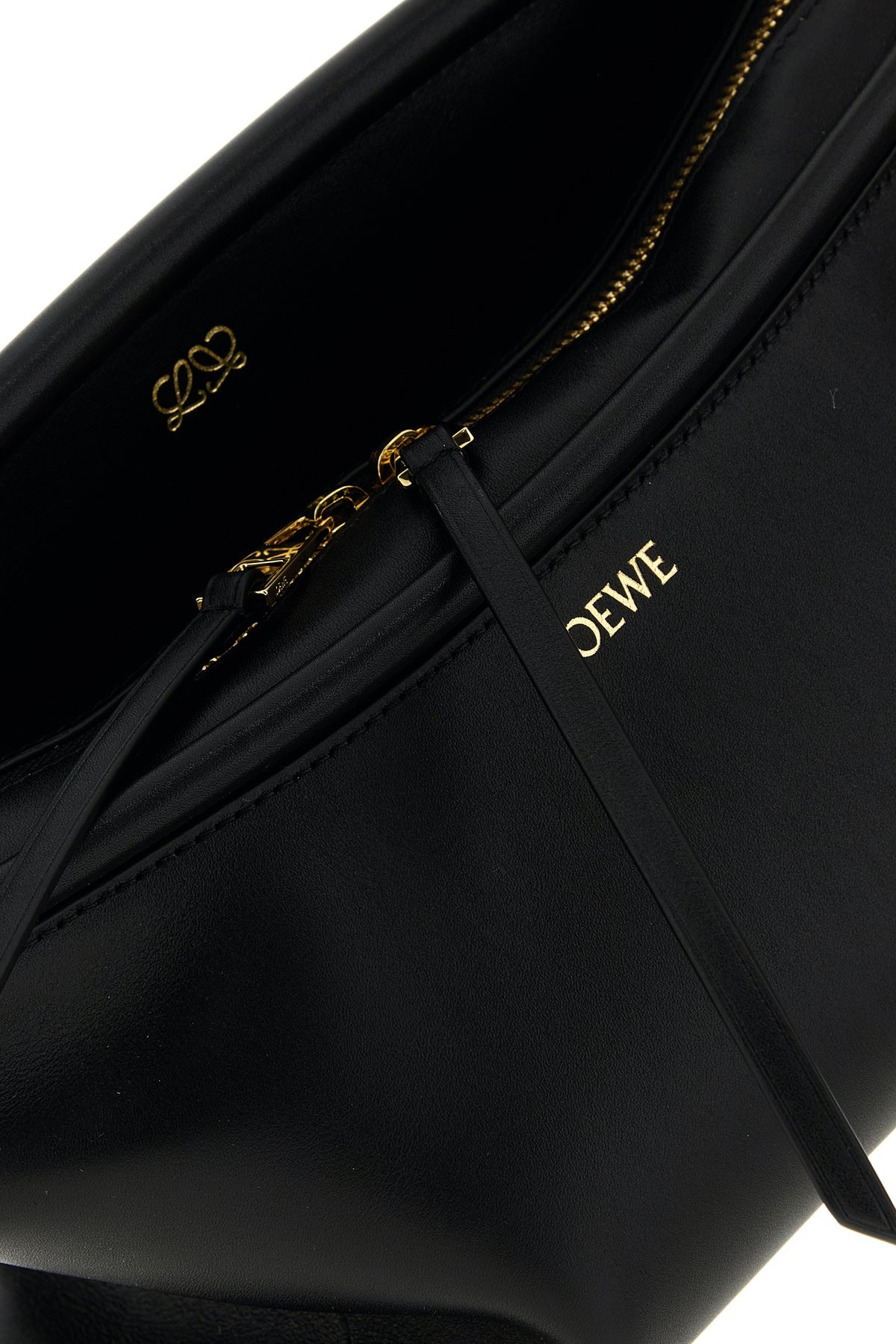 Loewe Women's Small Whisker Shoulder Bag in black leather - back view