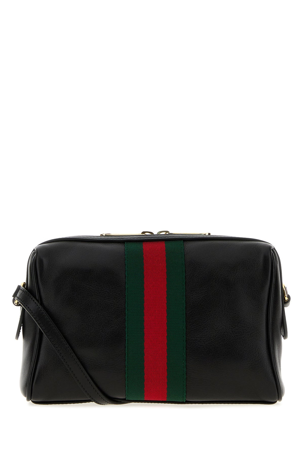 Gucci Women's Small Horsebit Web Crossbody Bag in black - Horsebit and Web detail