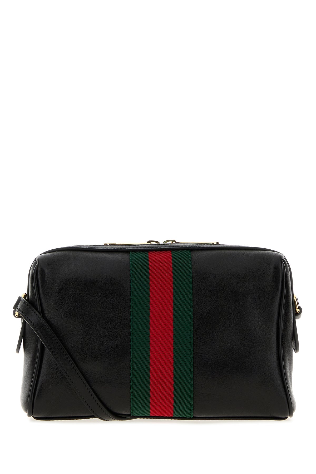 Gucci Women's Small Horsebit Web Crossbody Bag in black - Horsebit and Web detail