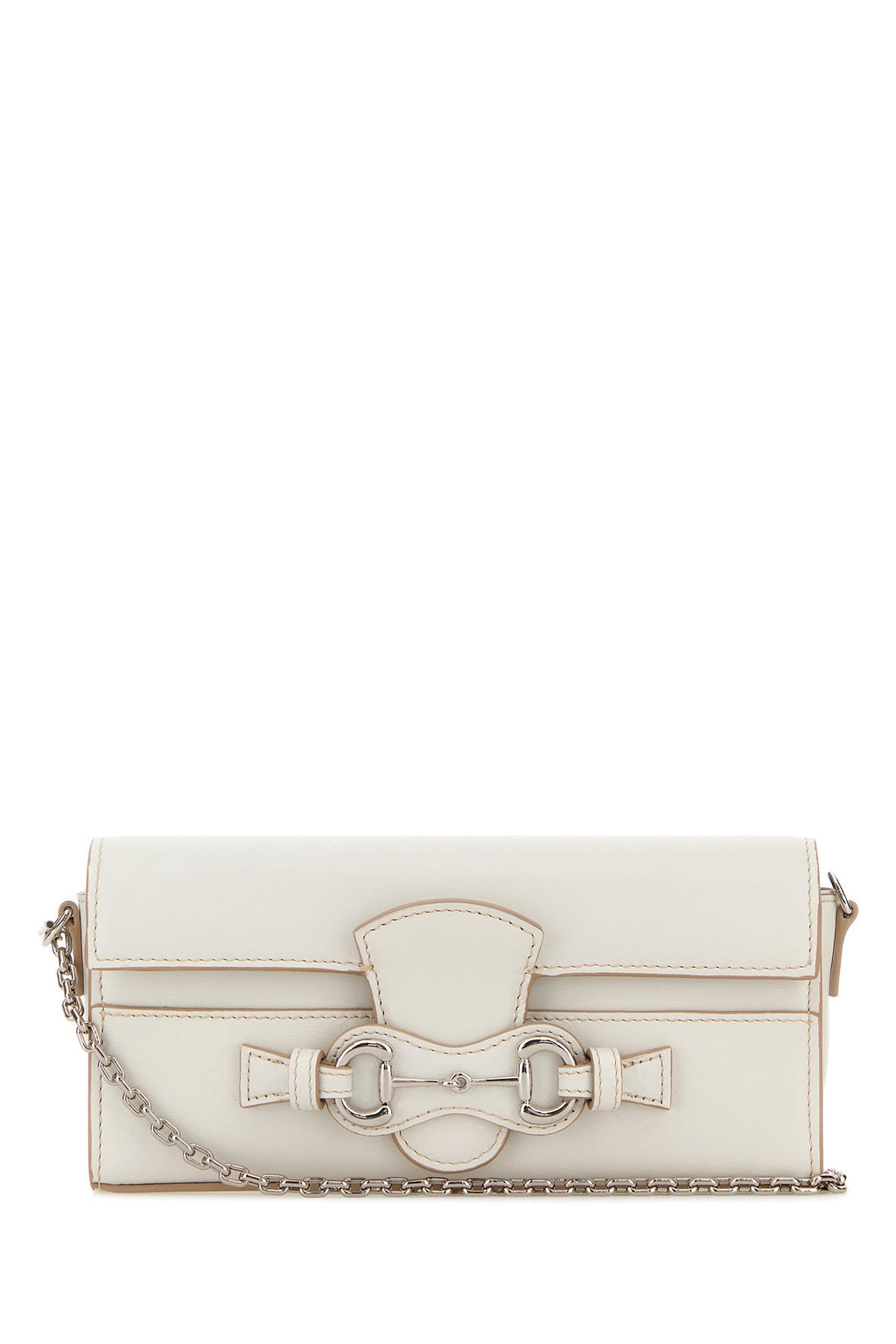 Gucci Women's Leather Crossbody Bag in white - front view