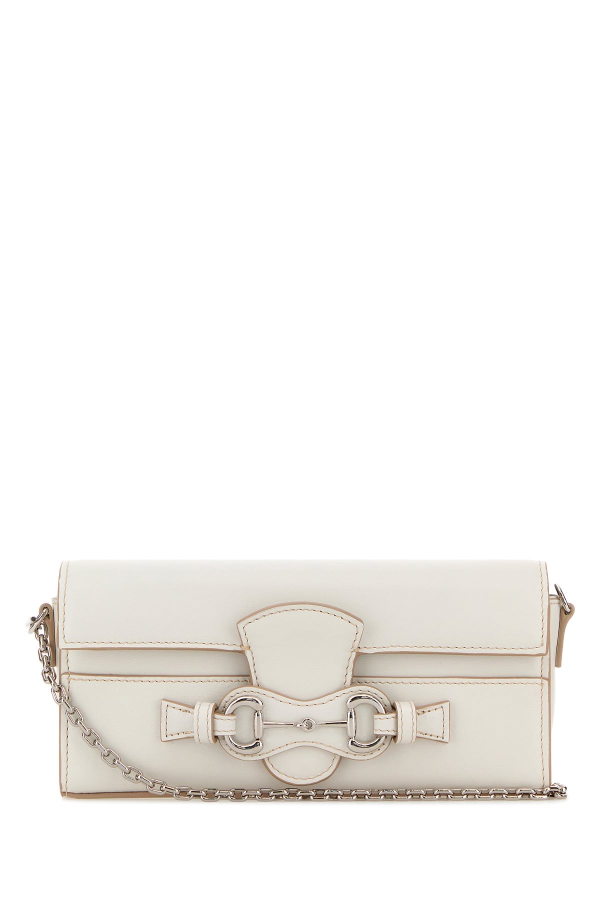 Gucci Women's Leather Crossbody Bag in white - front view