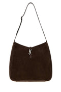 Saint Laurent Men's Suede Maxi Le 5 À 7 Bag in Dark Brown - front view