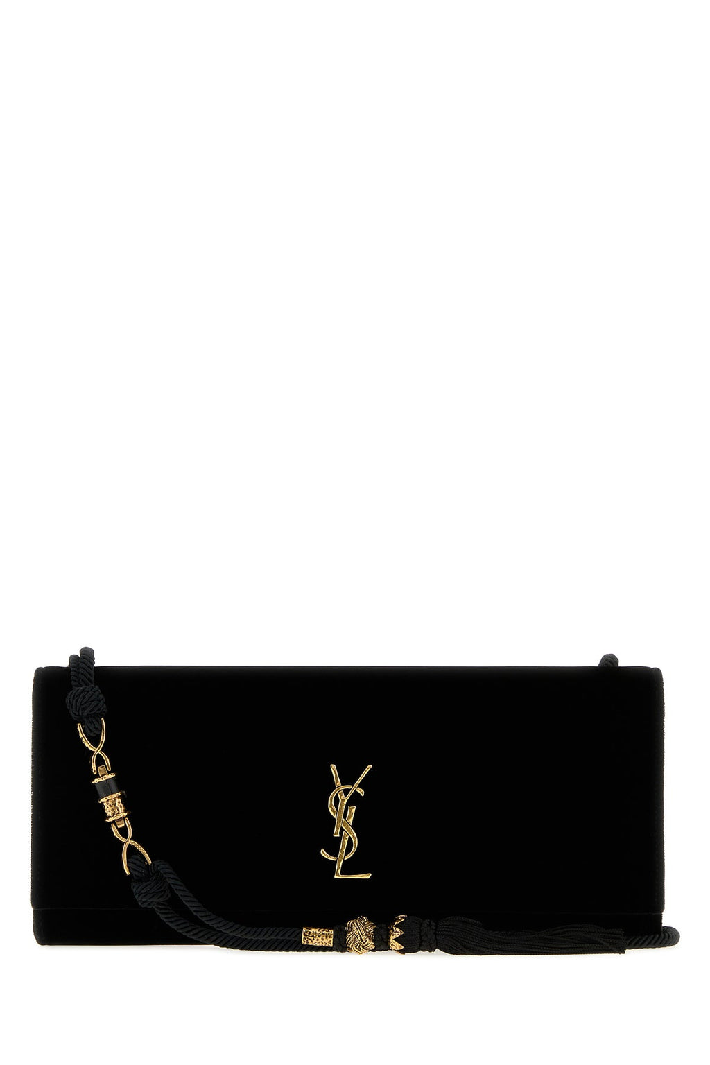 Saint Laurent Women's Velvet Kate Shoulder Bag in Black - view 1