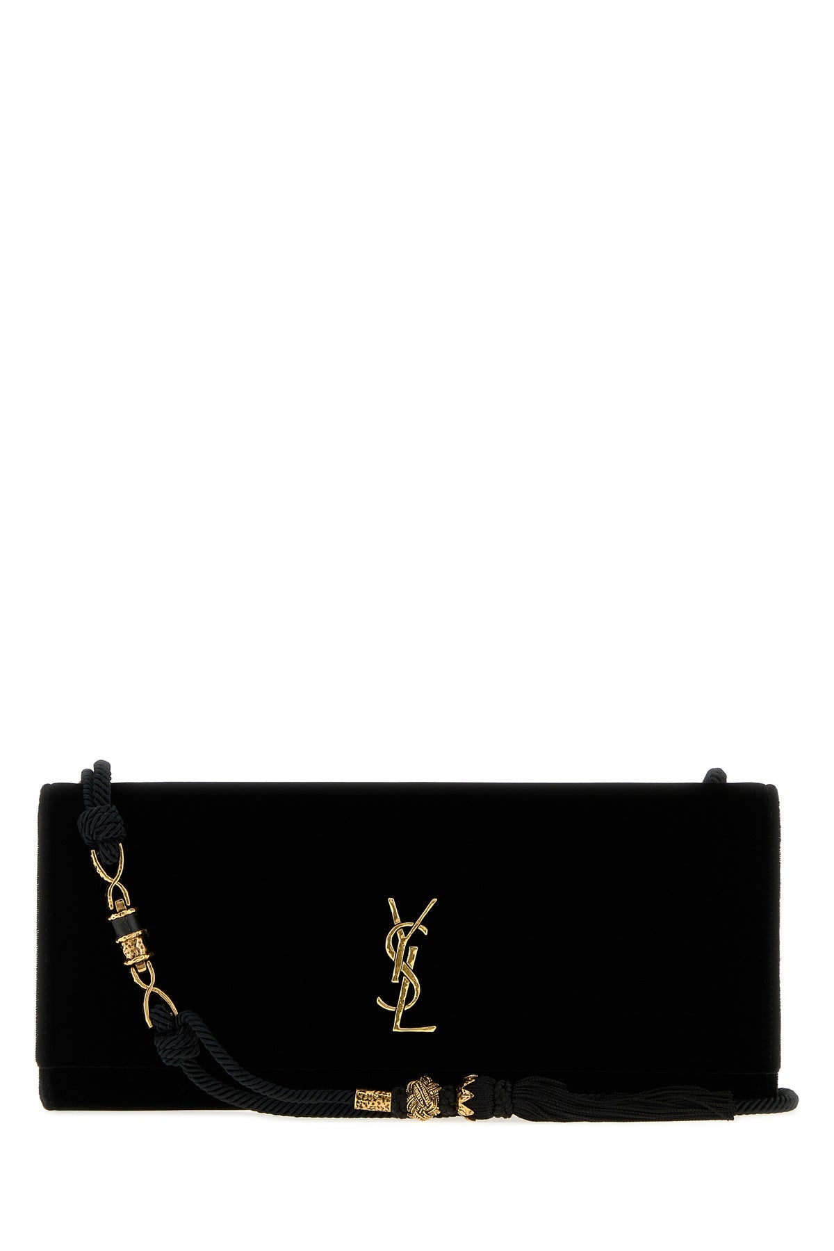 Saint Laurent Women's Velvet Kate Shoulder Bag in Black - view 1