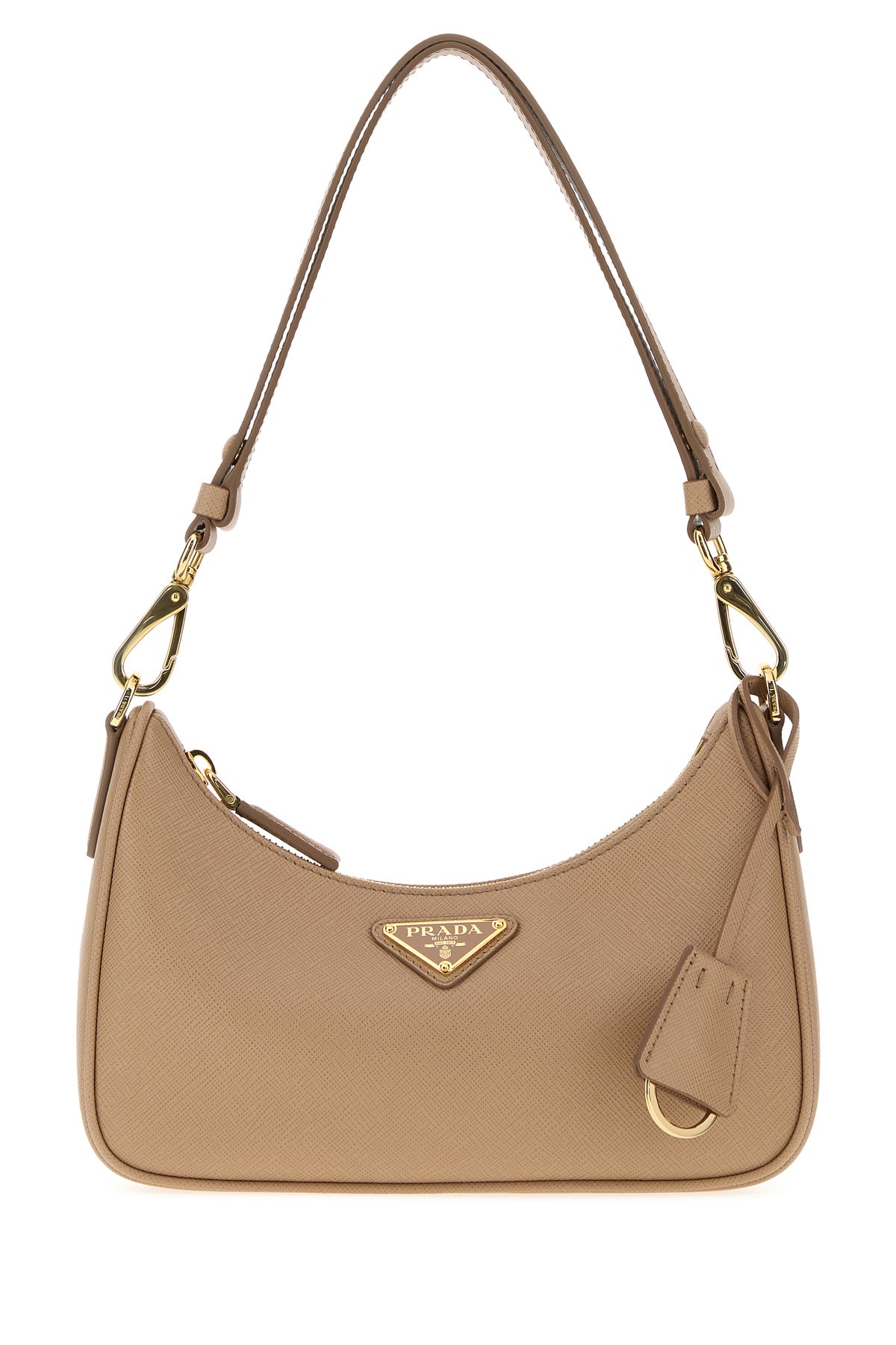Prada Women's Re-Edition Shoulder Bag in Beige Leather - view 1