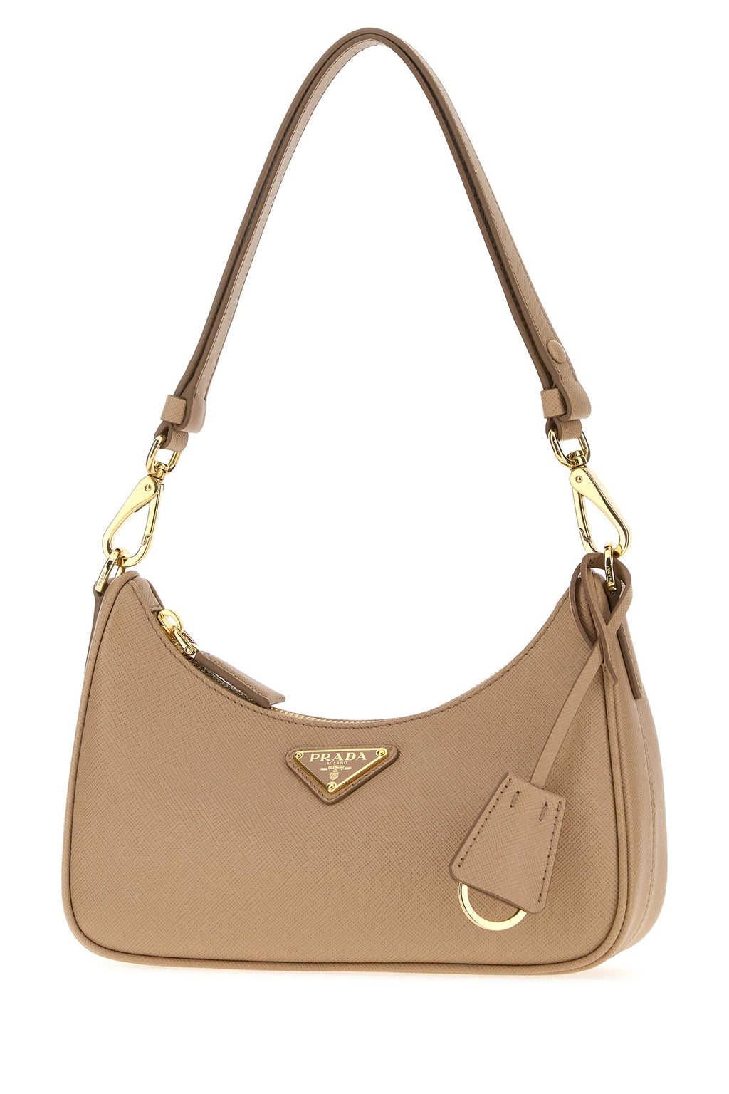 Prada Women's Re-Edition Shoulder Bag in Beige Leather - view 2