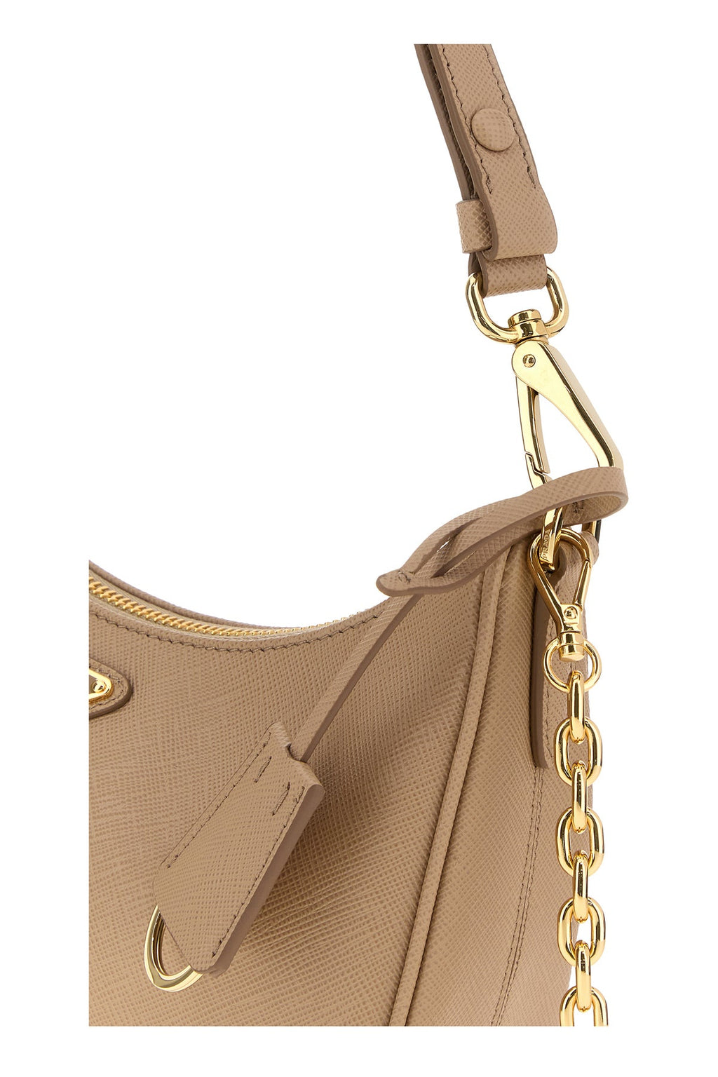 Prada Women's Re-Edition Shoulder Bag in Beige Leather - view 4