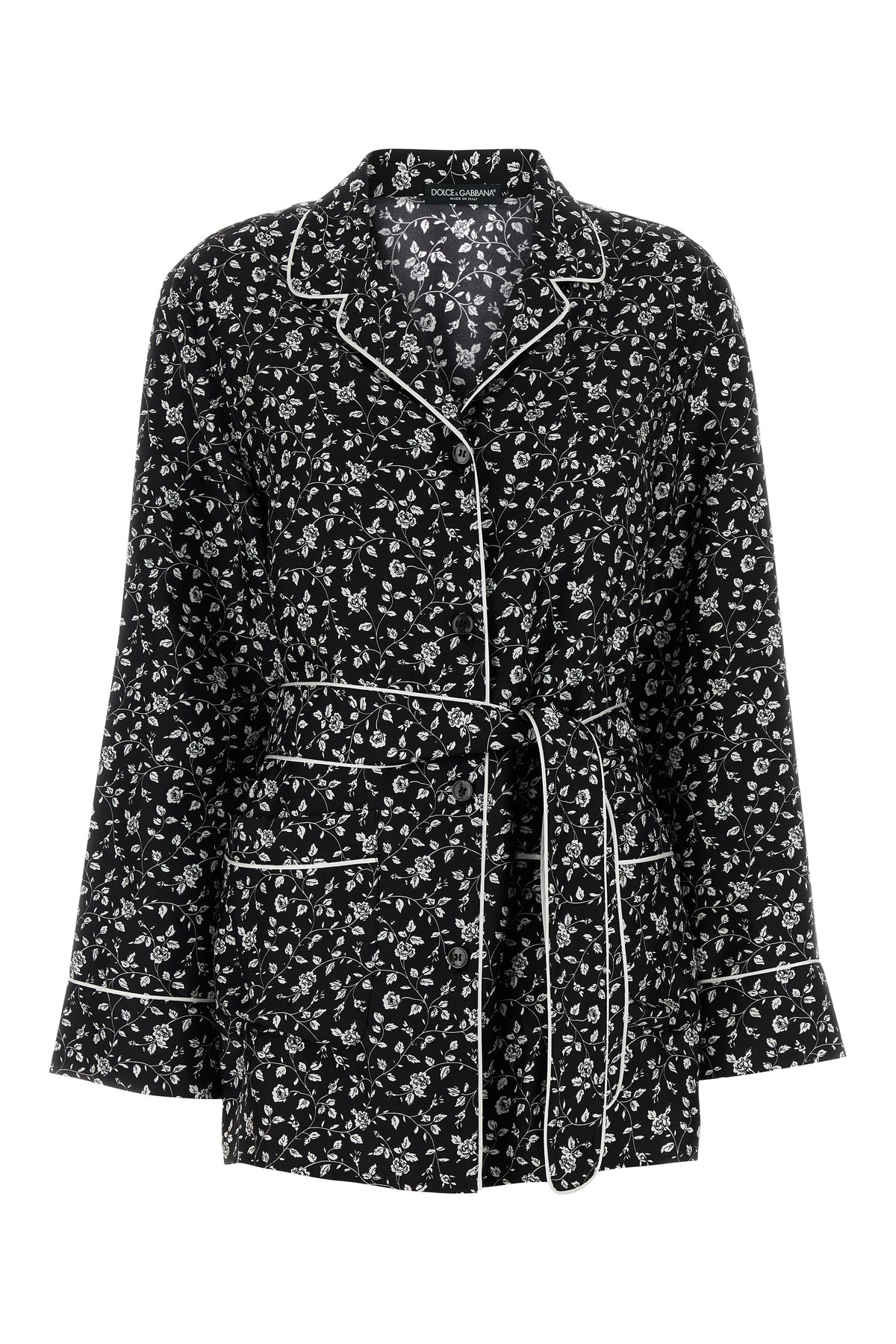 Dolce & Gabbana Women's Printed Silk Shirt in Multicolour - view 1