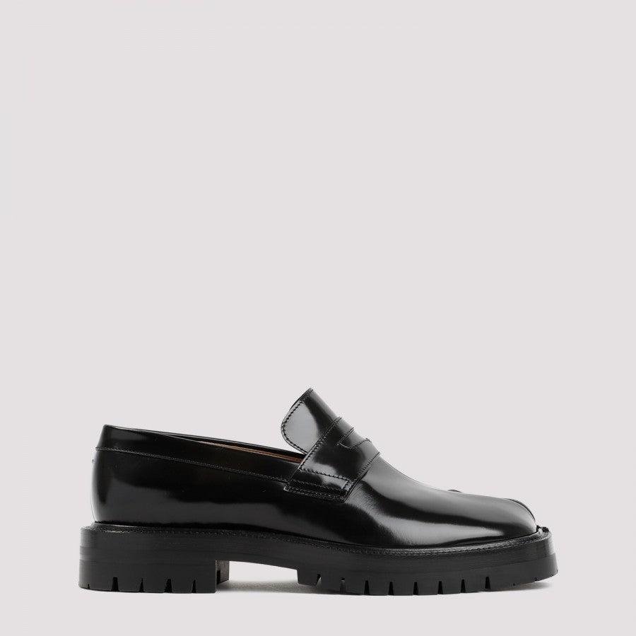Maison Margiela Men's Leather Tabi Loafers in Black - view 1