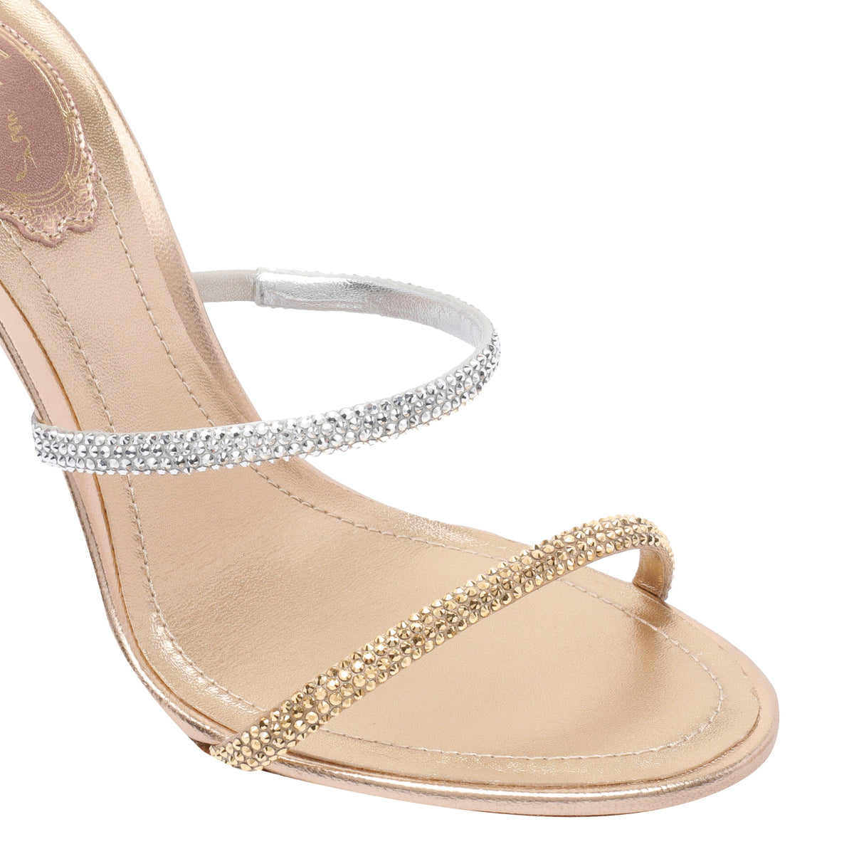 René Caovilla Women's Cleo Pump Sandals in Gold Leather - view 4