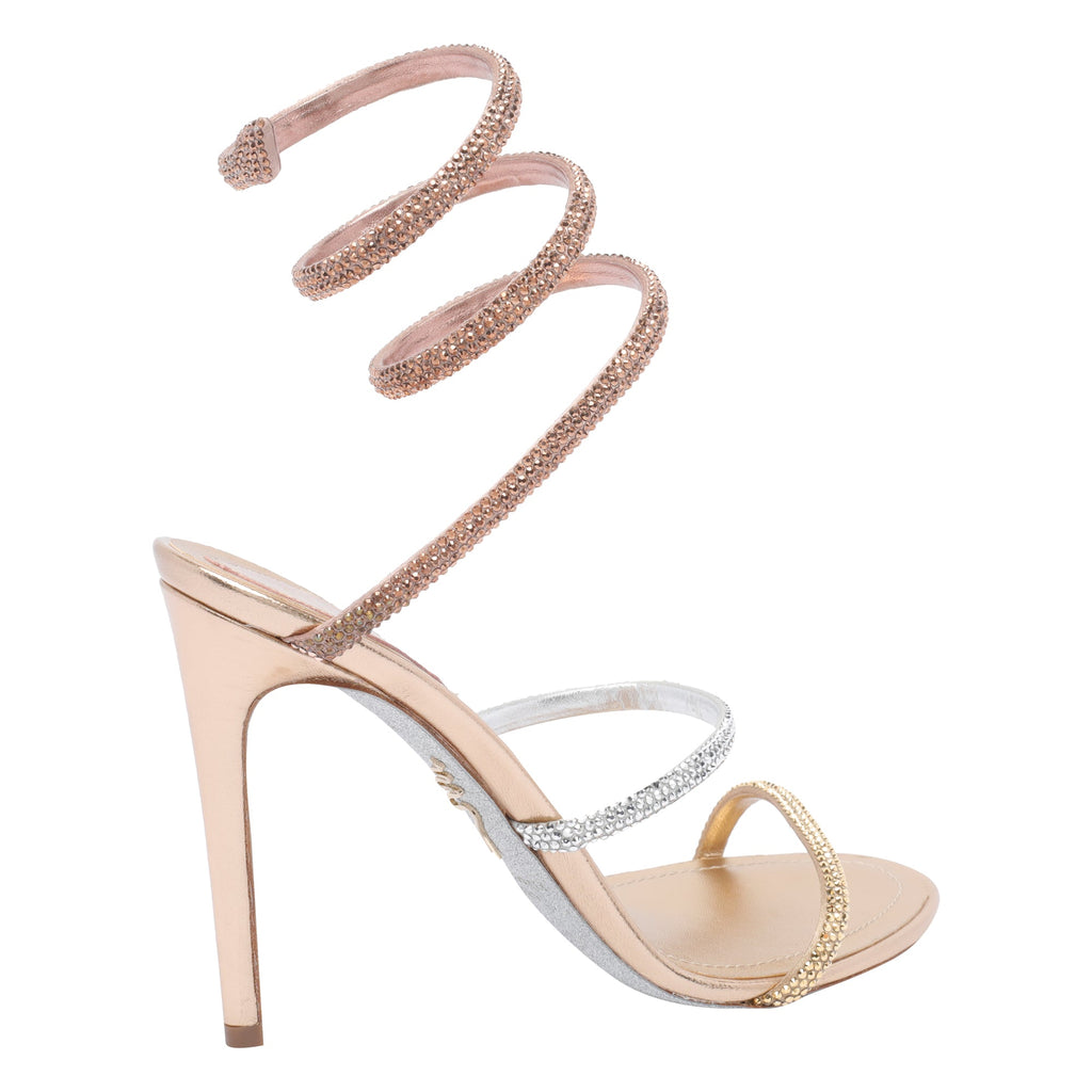 René Caovilla Women's Cleo Pump Sandals in Gold Leather - view 3