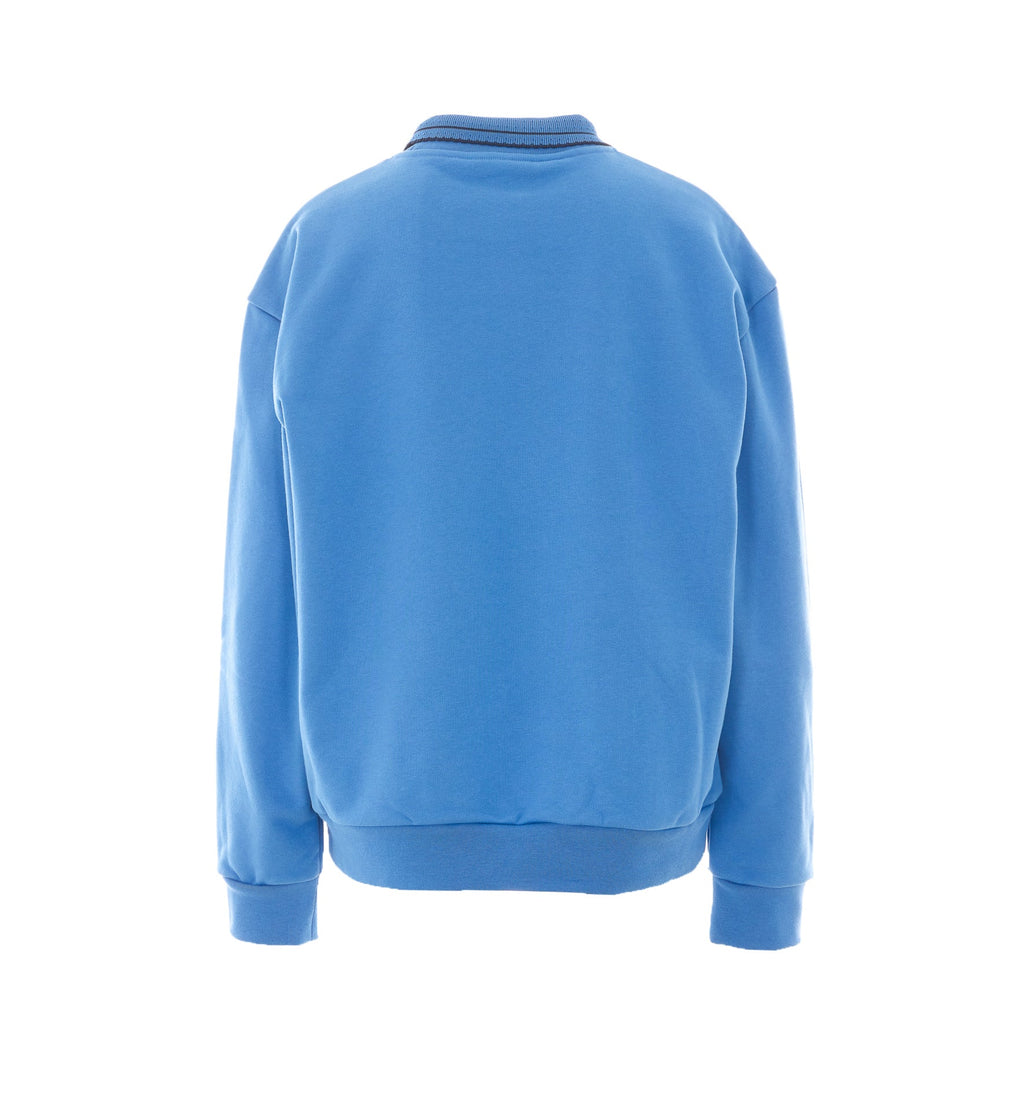 Miu Miu Women's Logo Sweatshirt in Blue Cotton - view 2