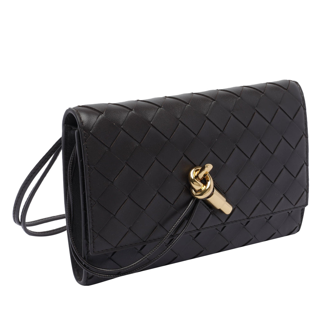Bottega Veneta Women's Andiamo Pouch in Brown Leather - view 2