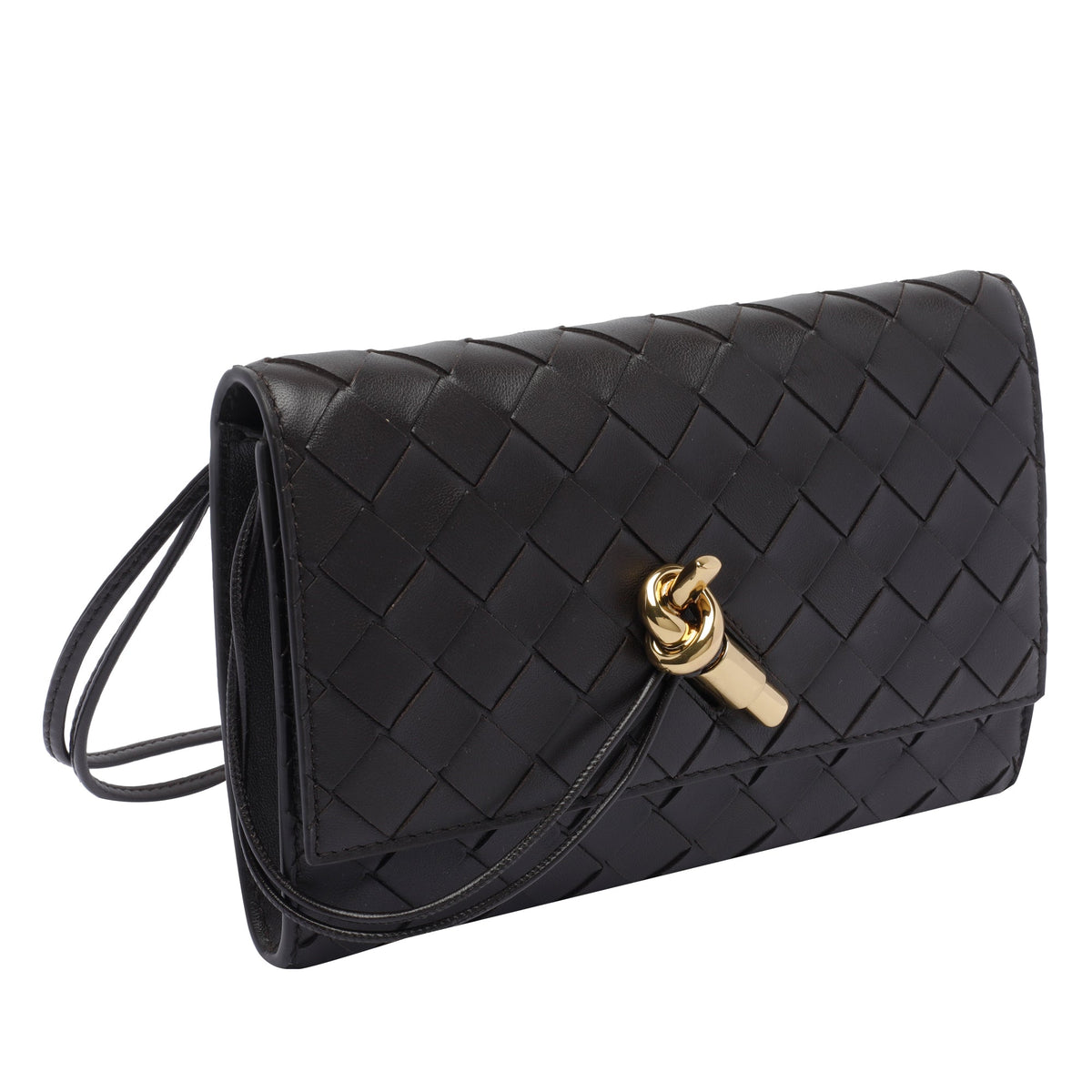 Bottega Veneta Women's Andiamo Pouch in Brown Leather - view 2