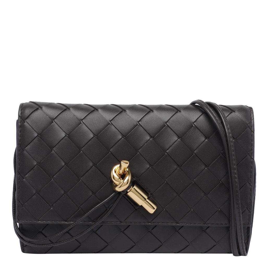 Bottega Veneta Women's Andiamo Pouch in Brown Leather - view 1
