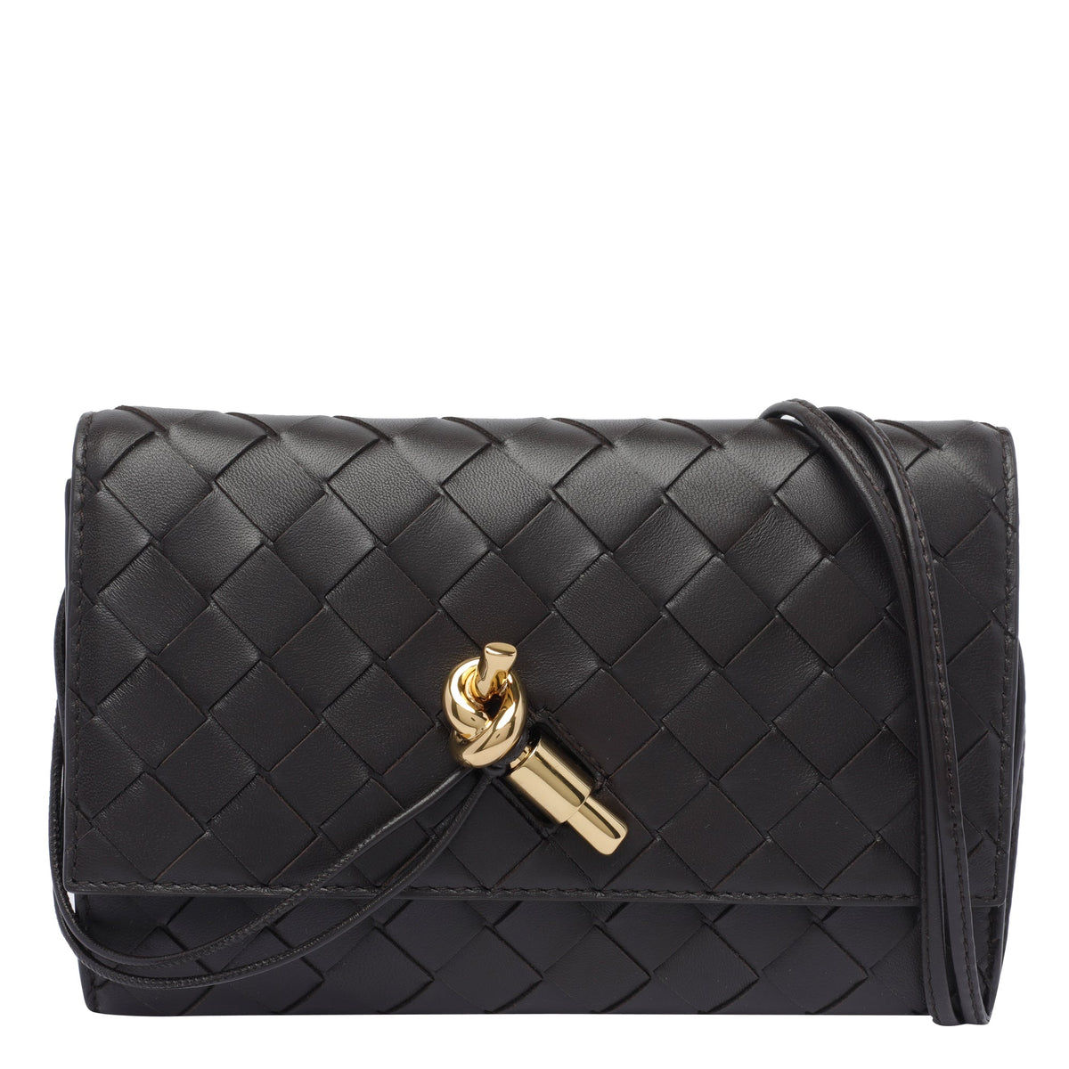 Bottega Veneta Women's Andiamo Pouch in Brown Leather - view 1
